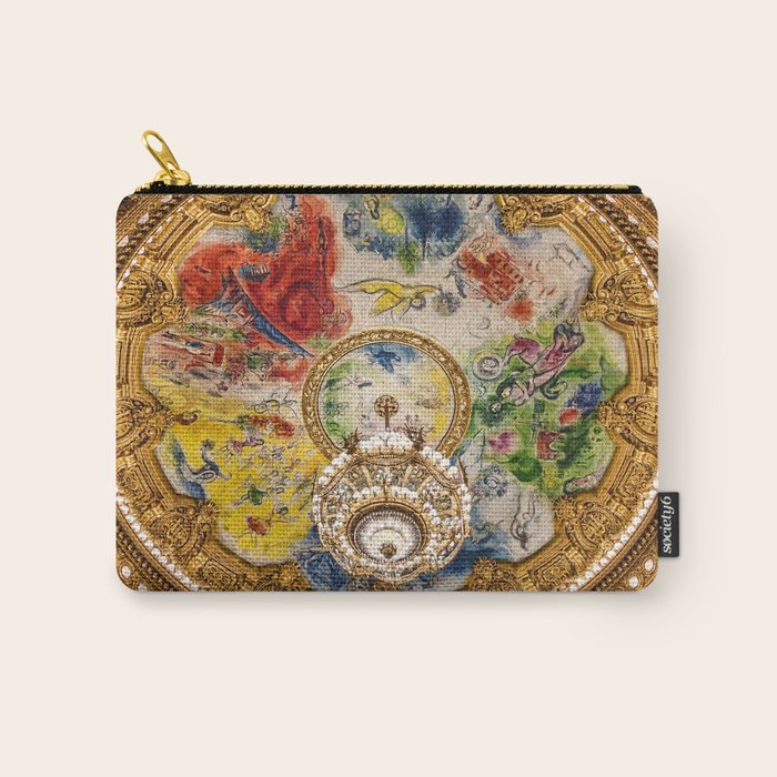 Ceiling Mural of the Palais Garnier Opera House, Paris, France color photograph - photography by  Marc Chagall  Carry All Pouch Gallery Image 1