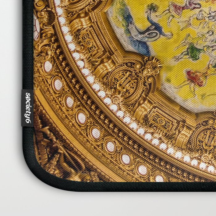 Ceiling Mural of the Palais Garnier Opera House, Paris, France color photograph - photography by  Marc Chagall  Laptop Sleeve Gallery Image 3
