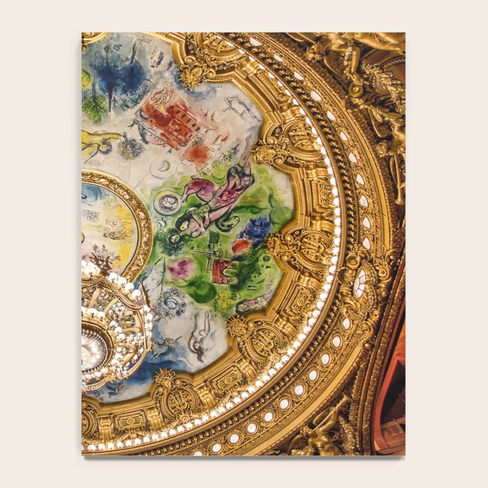 Ceiling Mural of the Palais Garnier Opera House, Paris, France color photograph - photography by  Marc Chagall  Notebook Gallery Image 4
