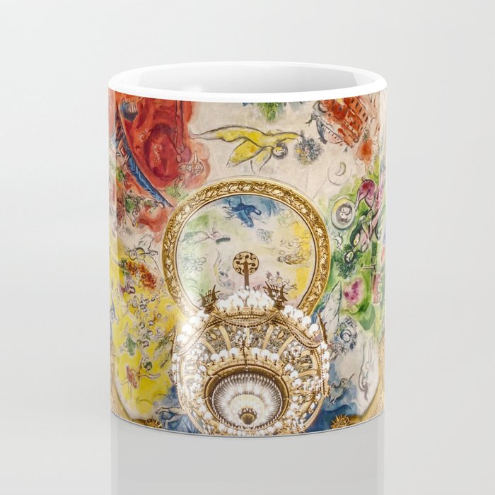 Ceiling Mural of the Palais Garnier Opera House, Paris, France color photograph - photography by  Marc Chagall  Coffee Mug Gallery Image 4