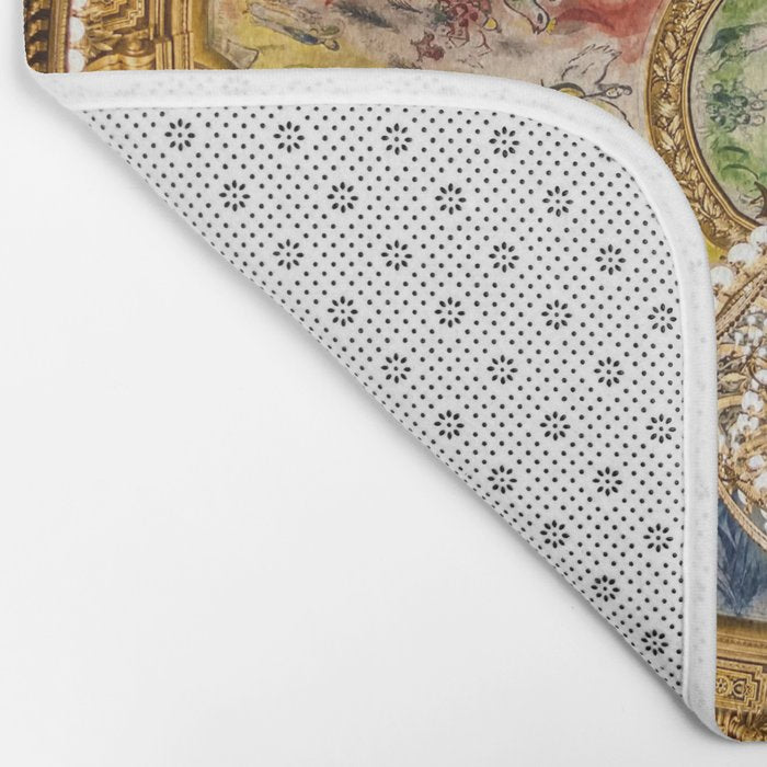 Ceiling Mural of the Palais Garnier Opera House, Paris, France color photograph - photography by  Marc Chagall  Bath Mat Gallery Image 2