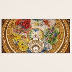 Ceiling Mural of the Palais Garnier Opera House, Paris, France color photograph - photography by  Marc Chagall  Desk Mat Gallery Image 3