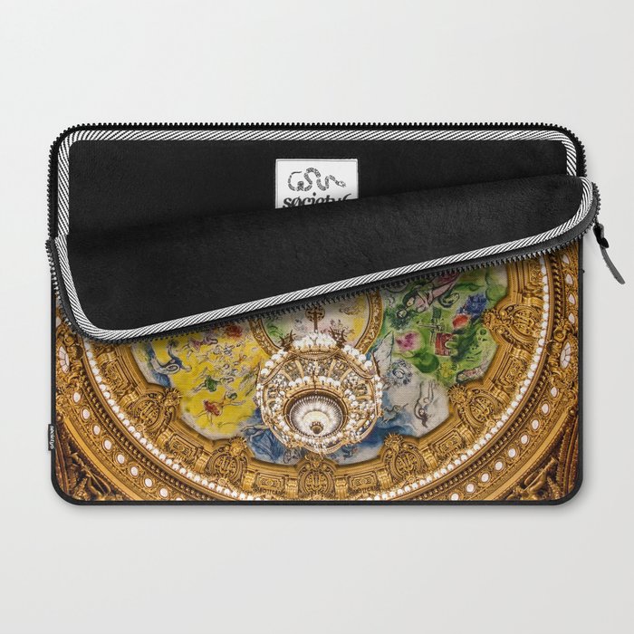 Ceiling Mural of the Palais Garnier Opera House, Paris, France color photograph - photography by  Marc Chagall  Laptop Sleeve Gallery Image 2