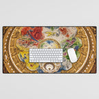 Ceiling Mural of the Palais Garnier Opera House, Paris, France color photograph - photography by  Marc Chagall  Desk Mat Gallery Image 1