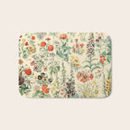 Wildflower Diagram // Fleurs II by Adolphe Millot XL 19th Century Science Textbook Artwork Bath Mat Gallery Image 1