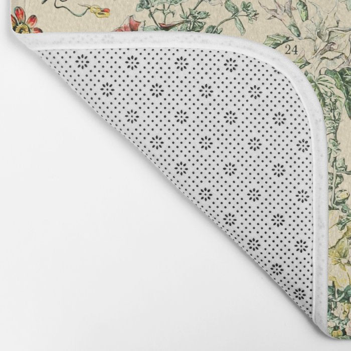Wildflower Diagram // Fleurs II by Adolphe Millot XL 19th Century Science Textbook Artwork Bath Mat Gallery Image 2