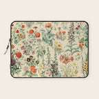 Wildflower Diagram // Fleurs II by Adolphe Millot XL 19th Century Science Textbook Artwork Laptop Sleeve Gallery Image 1