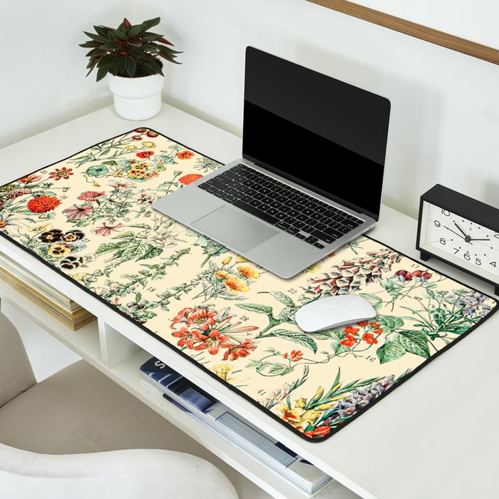 Wildflower Diagram // Fleurs II by Adolphe Millot XL 19th Century Science Textbook Artwork Desk Mat Gallery Image 2