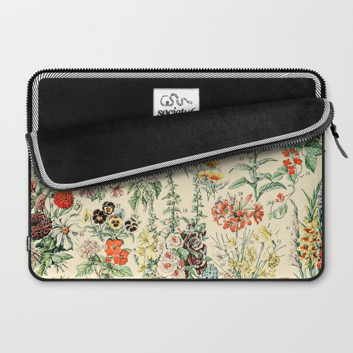 Wildflower Diagram // Fleurs II by Adolphe Millot XL 19th Century Science Textbook Artwork Laptop Sleeve Gallery Image 2