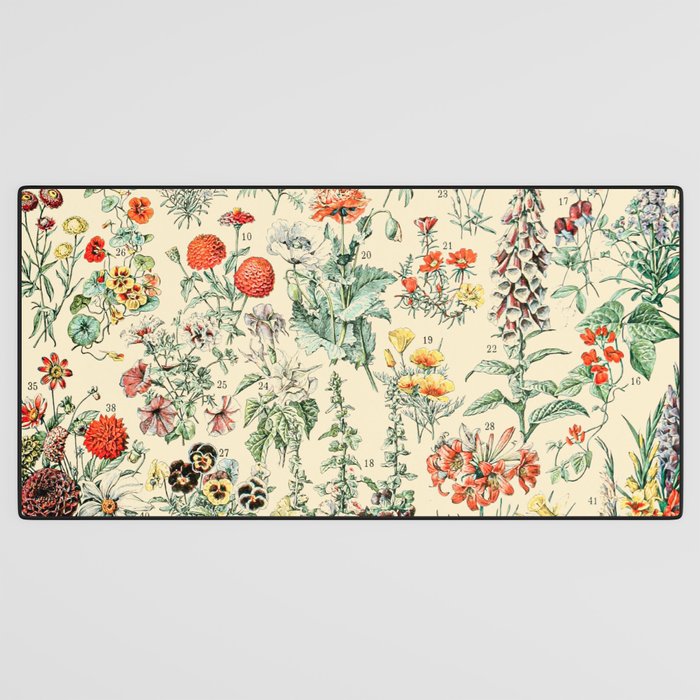 Wildflower Diagram // Fleurs II by Adolphe Millot XL 19th Century Science Textbook Artwork Desk Mat Gallery Image 3