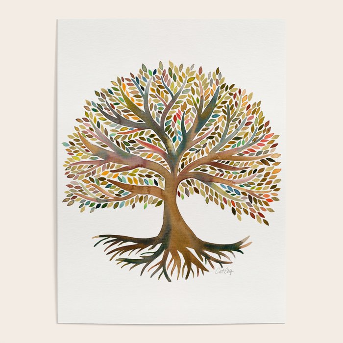 Tree of Life Watercolor - Autumn Poster Gallery Image 4