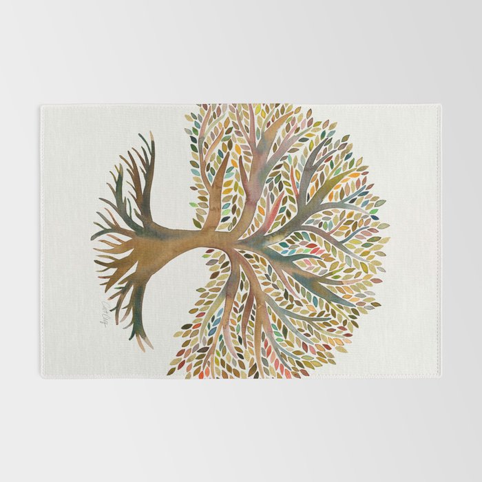 Tree of Life Watercolor - Autumn Rug Gallery Image 2