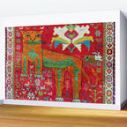 Antique Persian Hunting Rug With Lion Print Wall Mural Gallery Image 2