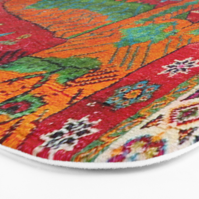 Antique Persian Hunting Rug With Lion Print Bath Mat Gallery Image 3