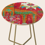 Antique Persian Hunting Rug With Lion Print Side Table Gallery Image 2