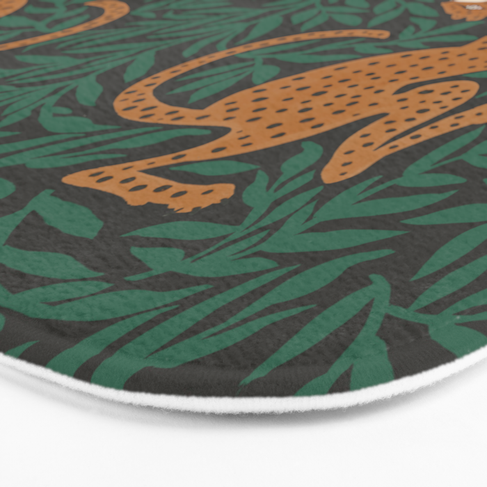 Leopard Vase - midnight Bath Mat Gallery Image 3