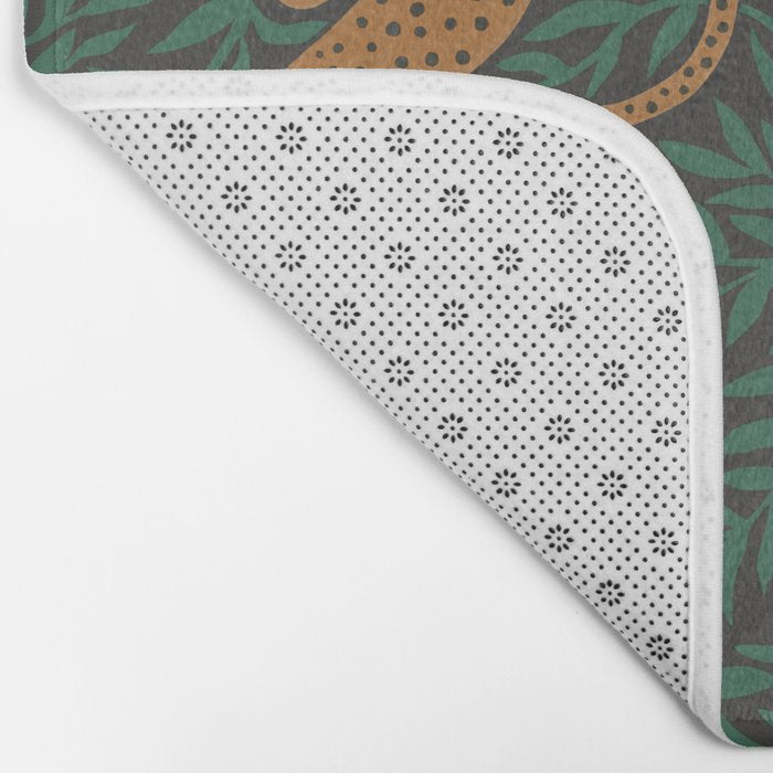 Leopard Vase - midnight Bath Mat Gallery Image 2