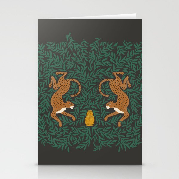 Leopard Vase - midnight Stationery Card Gallery Image 2