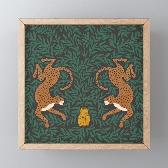 Leopard Vase - midnight Mini Art Print Gallery Image 1