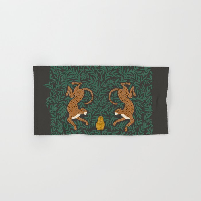Leopard Vase - midnight Bath Towel Gallery Image 1