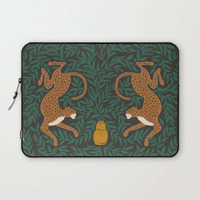 Leopard Vase - midnight Laptop Sleeve Gallery Image 1