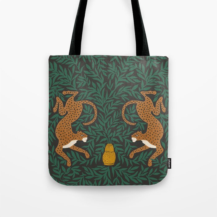 Leopard Vase - midnight Tote Bag Gallery Image 1