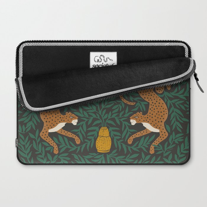 Leopard Vase - midnight Laptop Sleeve Gallery Image 2