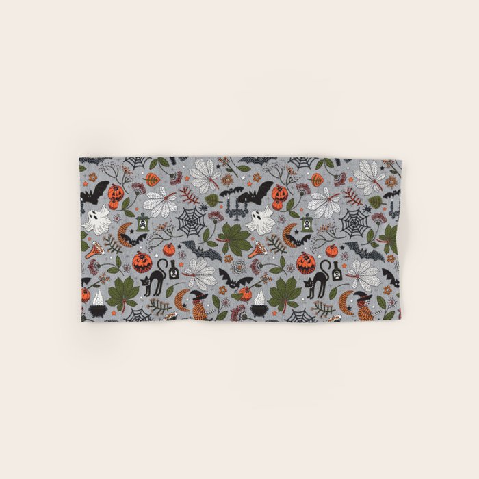Embroidered halloween Bath Towel Gallery Image 1