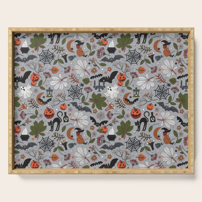 Embroidered halloween Serving Tray Gallery Image 1