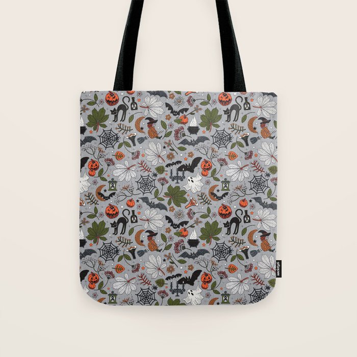 Embroidered halloween Tote Bag Gallery Image 1