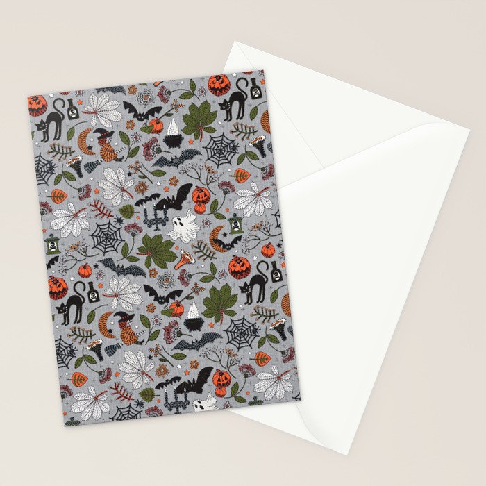 Embroidered halloween Stationery Card Gallery Image 2