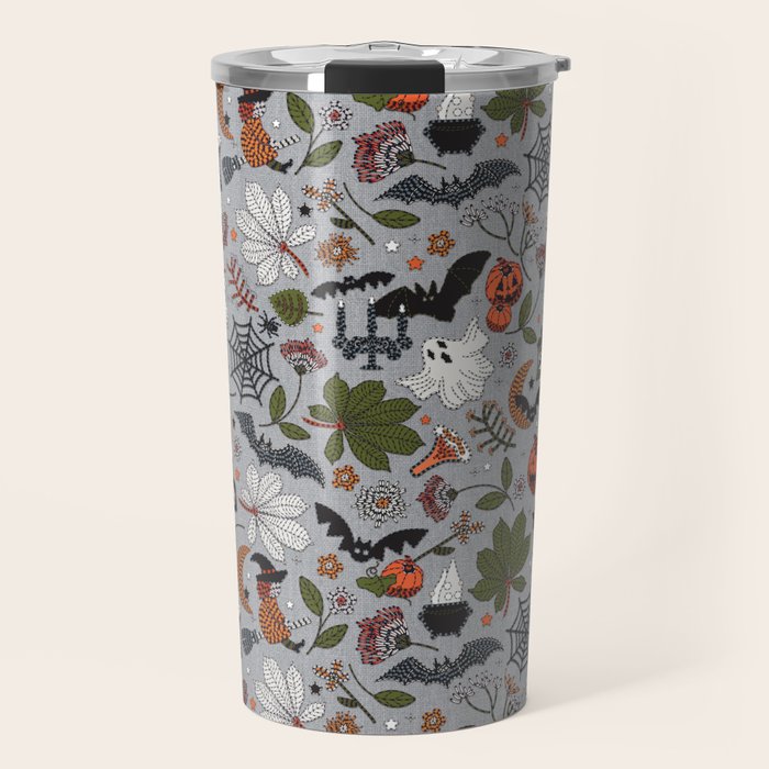 Embroidered halloween Travel Mug Gallery Image 1