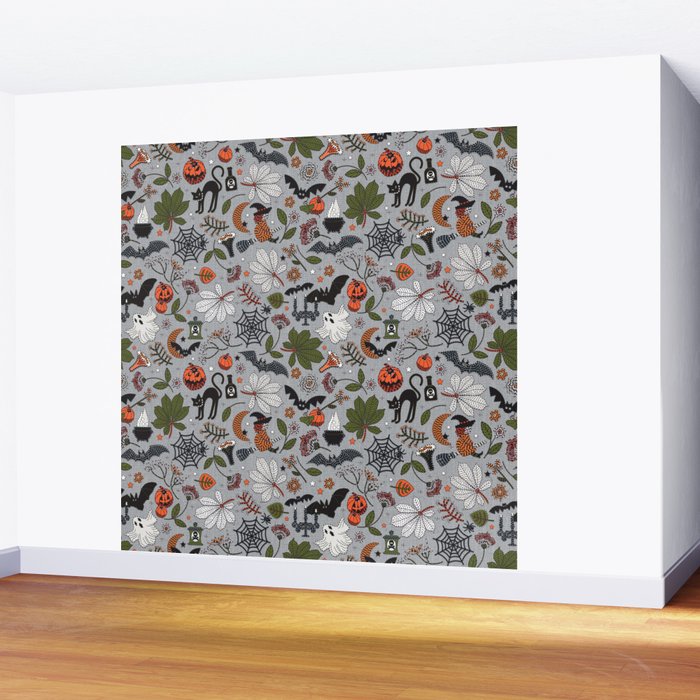 Embroidered halloween Wall Mural Gallery Image 2