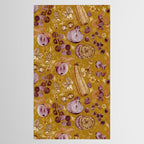 Garden Vegetables & Fresh Fruit in Harvest Yellow Tablecloth Gallery Image 2