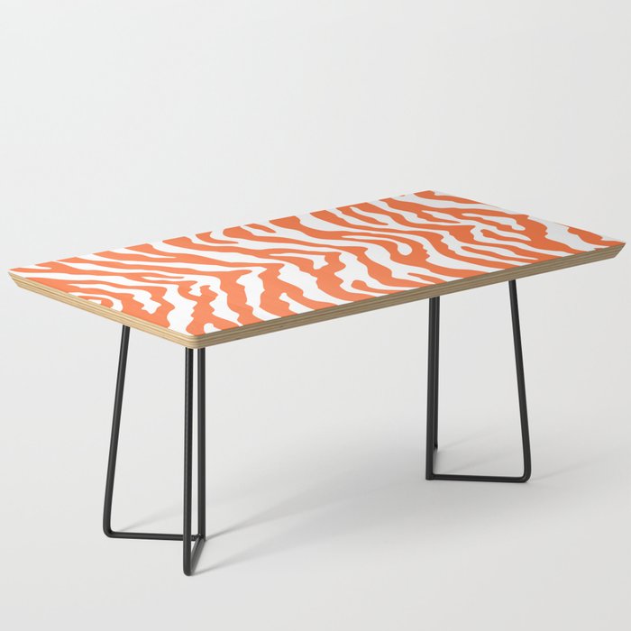 Zebra Wild Animal Print Orange Coffee Table Gallery Image 1