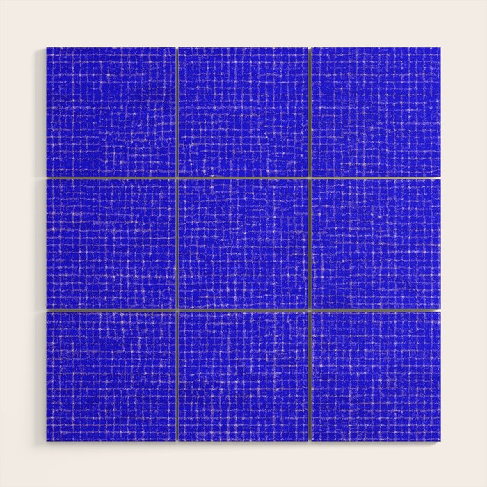 Electric Blue Grasscloth Wood Wall Art Gallery Image 1