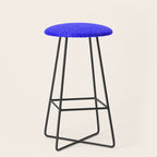 Electric Blue Grasscloth Stool Gallery Image 1