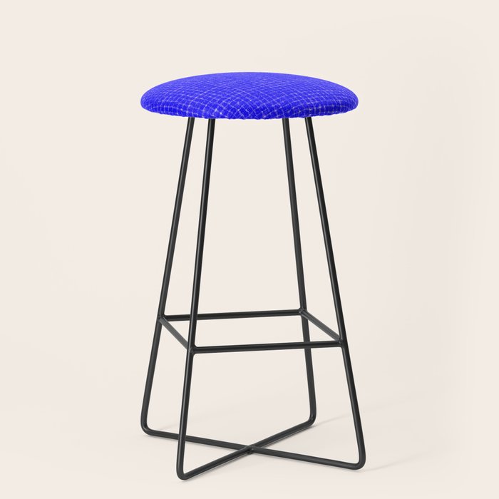 Electric Blue Grasscloth Stool Gallery Image 1