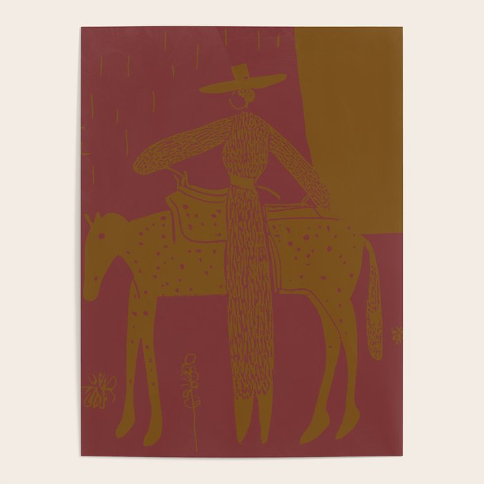 Steady Red Sand â Desert-Inspired Cowboy Art Poster Gallery Image 4