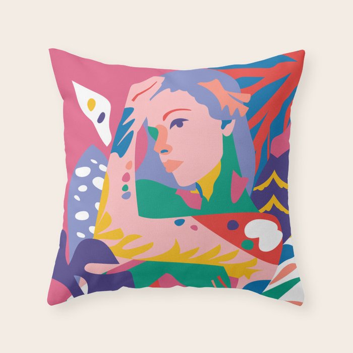 Wild Woman Throw Pillow Gallery Image 6