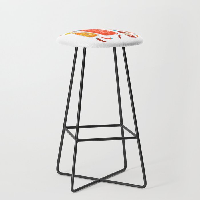 Hot Sauce and Chili Peppers Stool Gallery Image 1