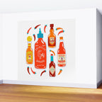Hot Sauce and Chili Peppers Wall Mural Gallery Image 2