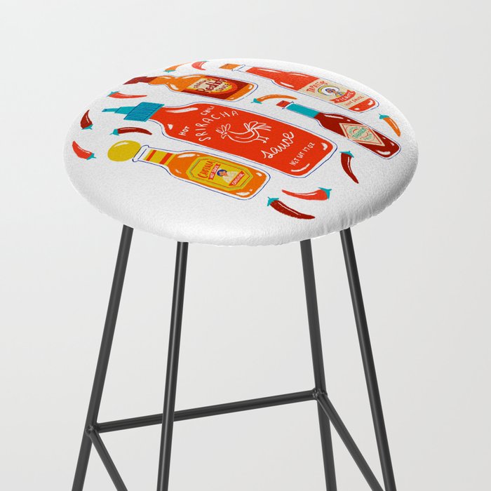 Hot Sauce and Chili Peppers Stool Gallery Image 2