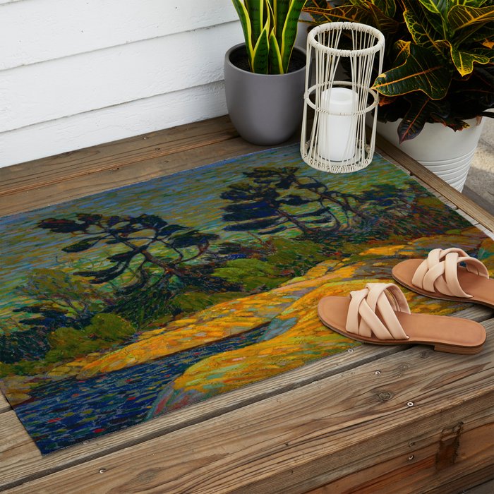 Tom Thomson Byng Inlet Georgian Bay winter 1914-1915 Canadian Landscape Artist Outdoor Rug Gallery Image 2