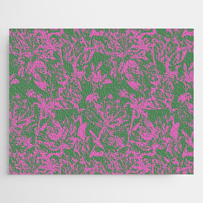 Pink petals on green Jigsaw Puzzle Gallery Image 1