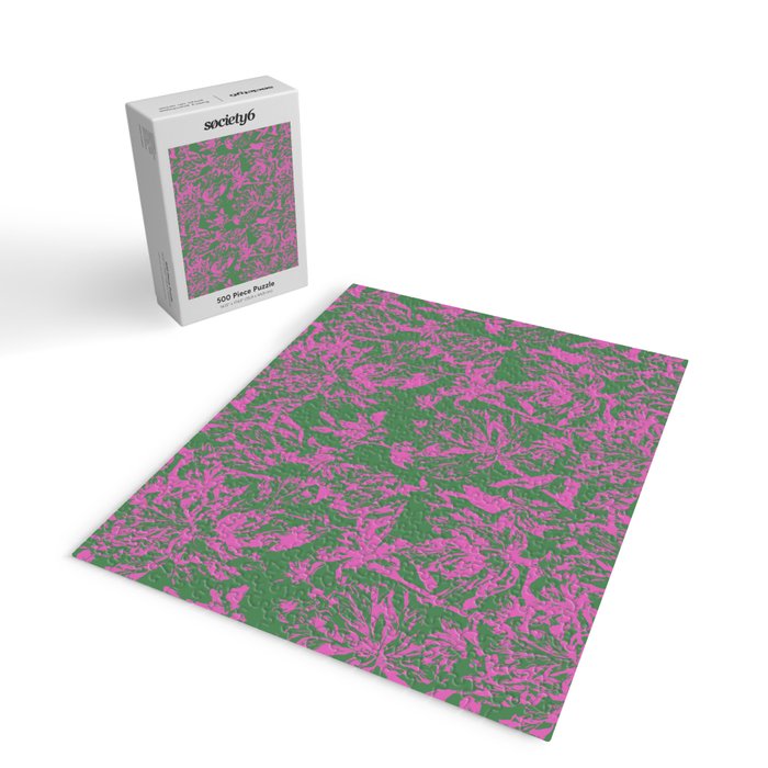 Pink petals on green Jigsaw Puzzle Gallery Image 2