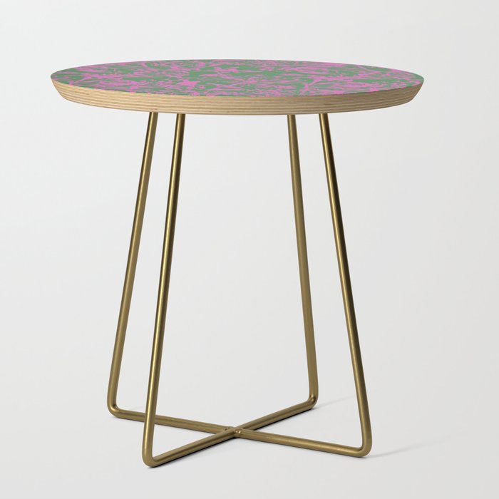 Pink petals on green Side Table Gallery Image 1