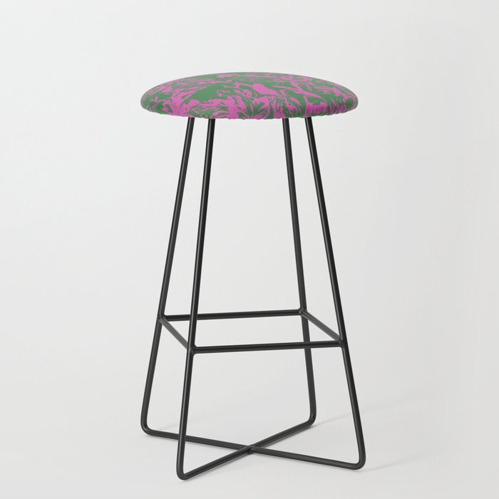 Pink petals on green Stool Gallery Image 1