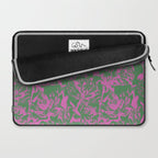 Pink petals on green Laptop Sleeve Gallery Image 2