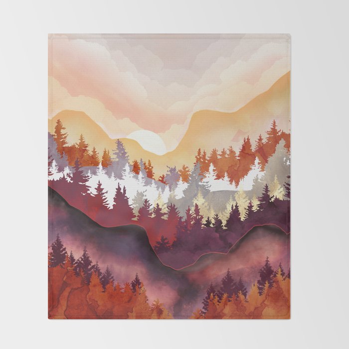 Amber Forest Throw Blanket Gallery Image 2